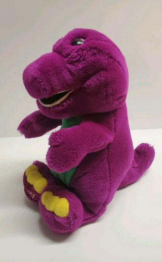 Vintage 1992 The Lyons Group 13 Inch Purple/Green Barney Plush Stuffed Animal 2