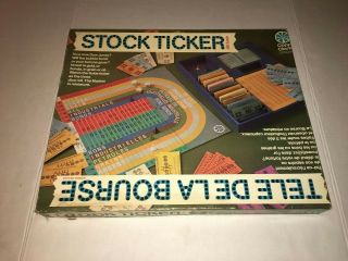 Vintage 1970s Stock Ticker Deluxe Boardgame 100 Complete In