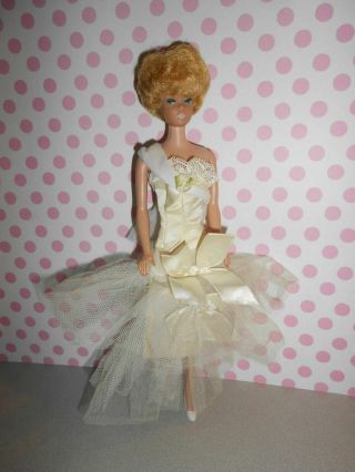 Vintage Barbie Clone Fab - Lu Babs Miss Suzette Premier Scarf Satin Wedding Dress