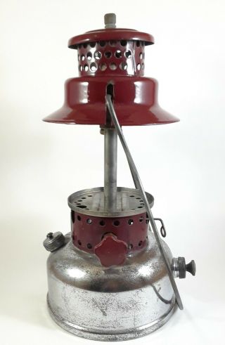 Vintage American Gas Machines AGM Model 3016 Burgundy Single Mantle Lantern 3