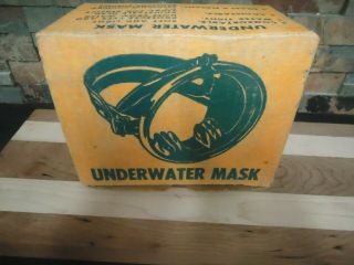 Vintage Caravelle Diving/snorkeling Mask - Yellow - Nos - Boxed