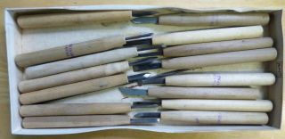 Vintage Unbranded Japanese Wood Carving Tools From Occupied Japan 1945 - 1952