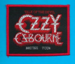 Ozzy Osbourne Talk Of The Devil Vintage 1980s Sew On Patch