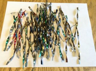 53 Vintage Metal Twisted Swirled Icicles Christmas Ornaments