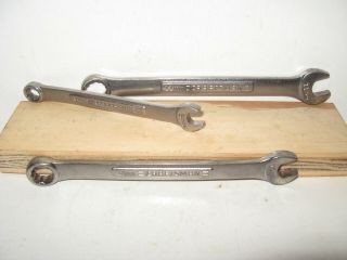 3 Vintage Craftsman Metric Combination Wrenches - 8mm,  10mm,  & 11mm - Usa -