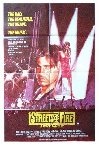 Streets Of Fire Cinema Release 1 Sheet Vintage Movie Poster