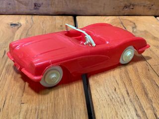 1958 Chevrolet Corvette Vintage Red Plastic 8 " Toy Car Doll House