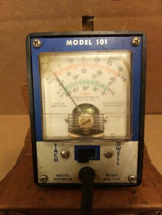 Vintage Orbit Colette Tach - Dwell Meter Model 101 W/ Manuel & Box.  Detroit Usa