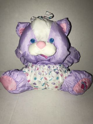 Vintage Puffalump Baby Kitten Kitty Cat Purple Pink Fisher Price Toy