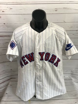 Vintage 90s York Mets Nike Baseball Jersey Size Large