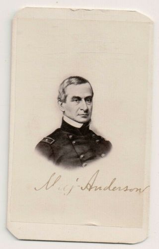 Vintage Cdv Robert Anderson Union General American Civil War