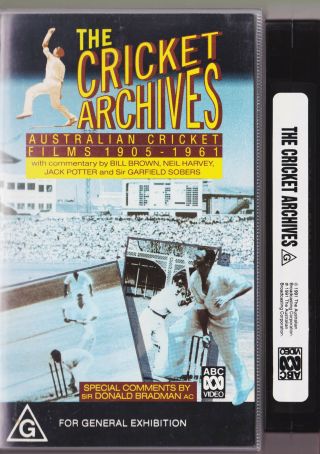 The Cricket Archives 1905 - 1961,  Abc Tv - Vintage Vhs Video Tape 1991