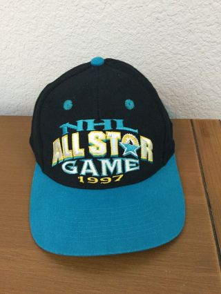 Vintage Logo Athletic Nhl 1997 All - Star Game Hat - San Jose Sharks