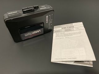 Vintage Black Sony Walkman Wm - F2015 Portable Radio Cassette Player -
