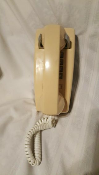 Vintage Bell System Western Beige Push Button Wall Mount Telephone