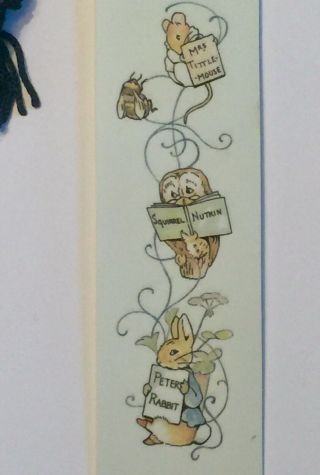 Vintage Antioch Bookmark 1980s Beatrix Potter Peter Rabbit Squirrel Nutkin Mouse