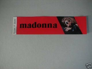 Rare Madonna 1985 Vintage Music Bumper Sticker