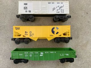 Vintage 3 Lionel O Gauge Scale Operating Freight Cars 9141 9016 6014