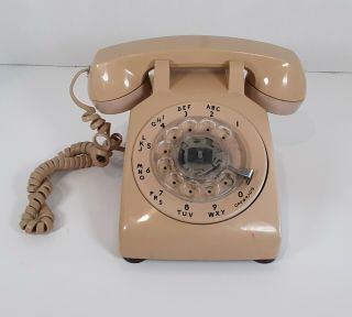 Vintage Bell System Cream Rotary Dial Office Desk Phone Western Electric
