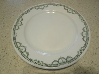 1 Vtg Buffalo China Restaurant Ware Dohrmann 9 1/4 " Green Plymouth Dinner Plate