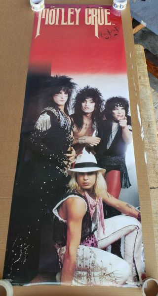 Motley Crue Vintage Door Size Poster Shout At The Devil 1986 Theater Of Pain