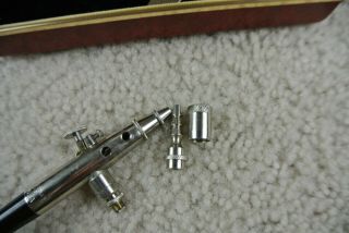 Vintage Thayer & Chandler Black Artist ' s Air Brush with Extra Nozzles in Case 6