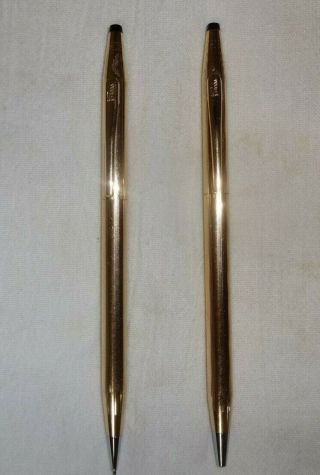 Vintage Cross 1/20 14k Gold Filled Pen & Pencil Set