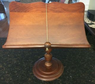 Vintage Wood Book Stand Holder Easel Desk / Table Top