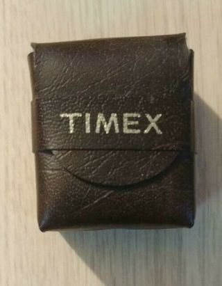 Vintage Timex Mini Alarm Clock With Case