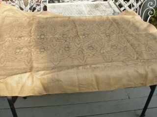 Vintage Pearl Mcgown Burlap Hooked Rug Pattern Only Whipple 344 29 " X 47 1/2 "