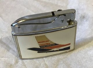 Vintage Continental Airlines Zippo Lighter 1950’s,  Aviation Lighter Golden Jet 5