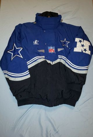 Dallas Cowboys Authentic Pro Line Logo Athletic Nfl Coat Adult Mens Large Vintag