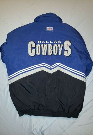 Dallas Cowboys Authentic Pro Line Logo Athletic NFL Coat Adult Mens Large Vintag 2