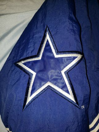 Dallas Cowboys Authentic Pro Line Logo Athletic NFL Coat Adult Mens Large Vintag 5