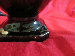 VINTAGE MID CENTURY MODERN ATOMIC ERA METAL VENTIAN SHADE LAMP RED/BLACK 6