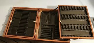 Vintage Artist’s Paint / Sketch Art Supply Carry Storage Case - Wood Box 5