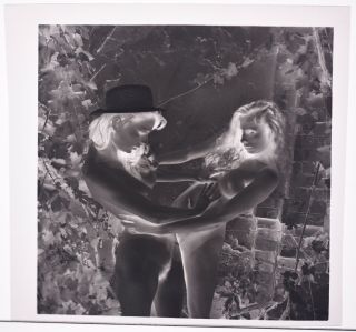 VINTAGE 6x6 B&W NEGATIVE Naked girls with grapes 2 NUDES 1980’s Hungary 2
