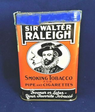 Vintage Sir Walter Raleigh Vertical Pocket Tobacco Tin