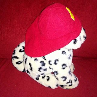 Vintage Dakin FRITZ the Dalmatian Fire Dog Black White Plush Red Helmet 1985 7