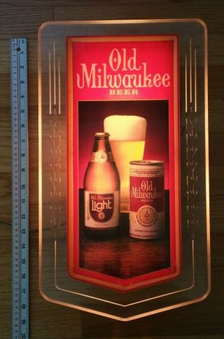 Vintage Old Milwaukee Beer Light Sign - - Man Cave Garage Bar Game Room