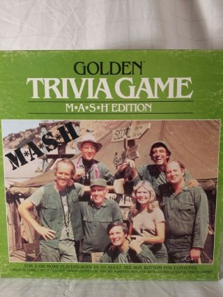 Vintage M.  A.  S.  H.  4077th Edition Board Game 1984 Golden Trivia Tv Show