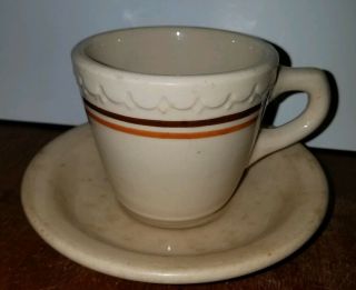 Vintage Diner China Coffee Cup Saucer Syracuse Shenango