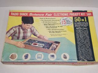 Vintage Radio Shack Science Fair Electronic Project Kit 50 - In - 1 201