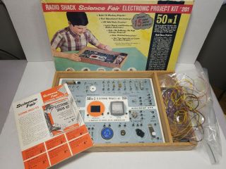 Vintage Radio Shack Science Fair Electronic Project Kit 50 - in - 1 201 2