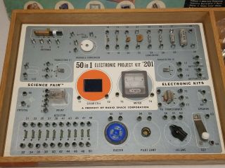 Vintage Radio Shack Science Fair Electronic Project Kit 50 - in - 1 201 4