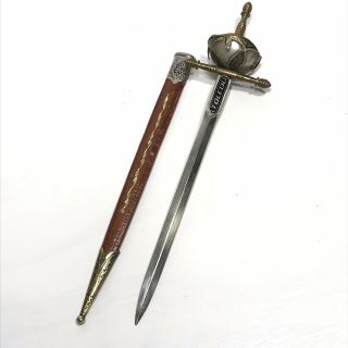 Vintage Toledo Sword Letter Opener With Sheath Spain