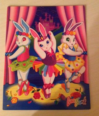 Vintage Lisa Frank - Bunny Ballerinas - The Fantastic World 3 Ring Folder