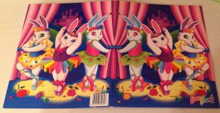 Vintage Lisa Frank - Bunny Ballerinas - The Fantastic World 3 Ring Folder 6