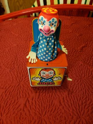 Vintage Matty Mattel Presents Clown Jack In The Box 1971 Kids Toy Children Music