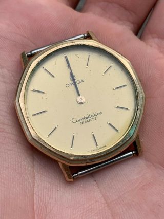 Vintage Omega Constellation Quartz Watch 10k Gold Filled Parts